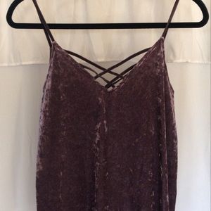Crushed velvet straalt tank top